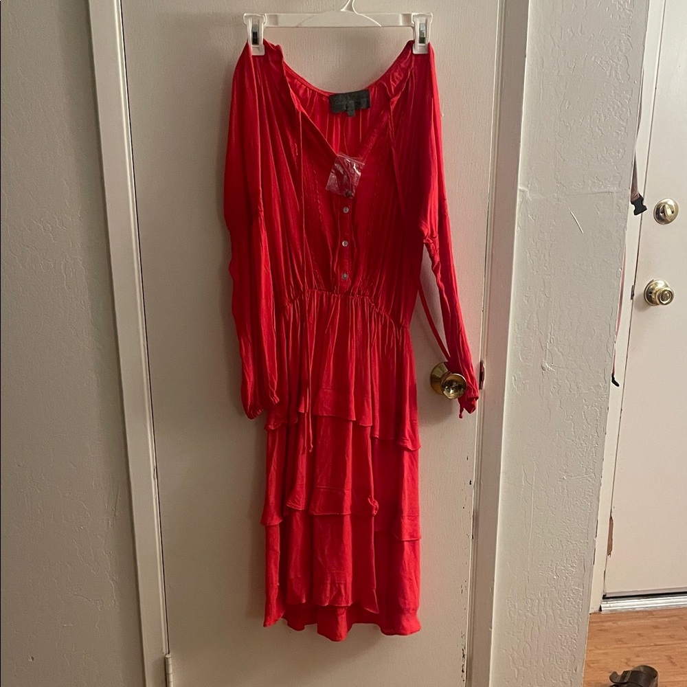 New Coral midi dress